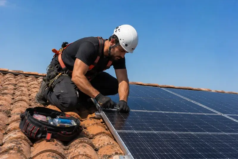 Maintenance et monitoring de panneaux solaires à Champagne-et-Fontaine